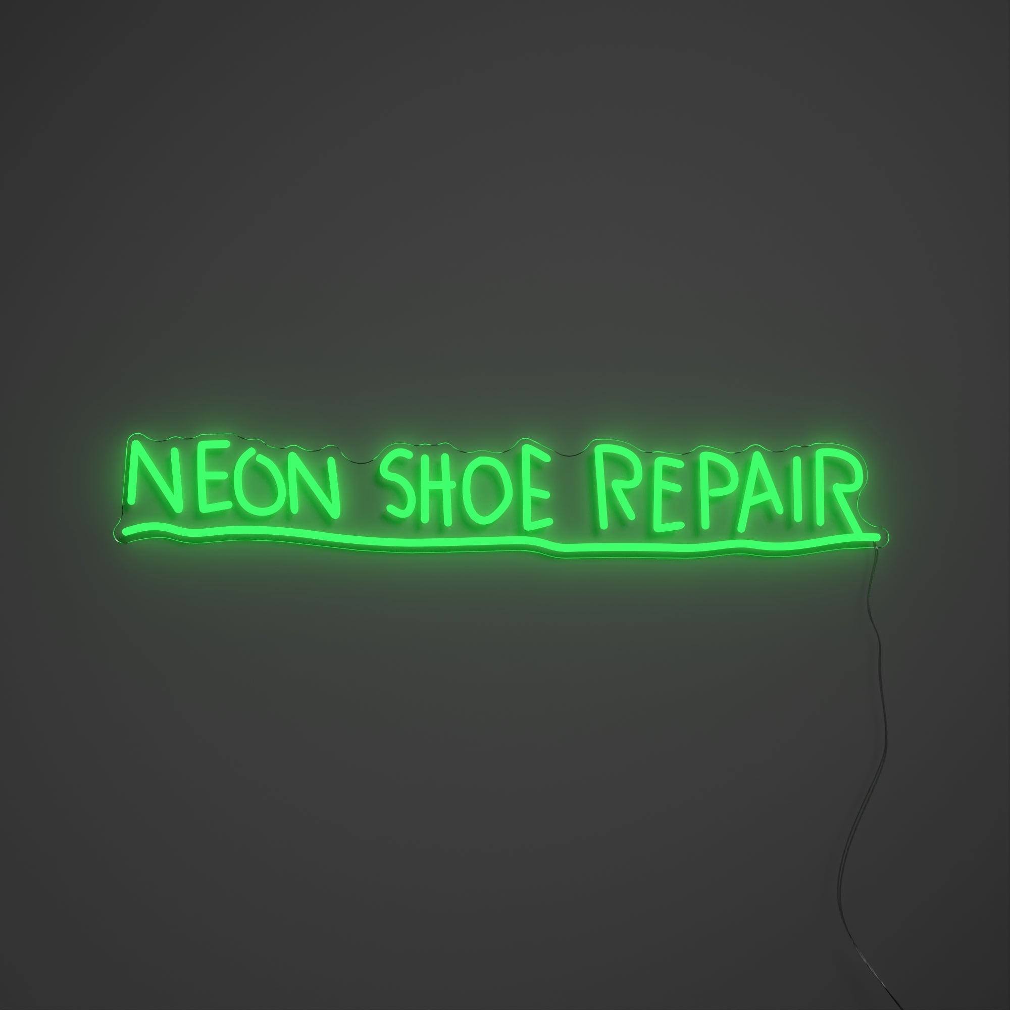 Neon Shoe Repair YP x Jean Michel Basquiat, signe en néon LED